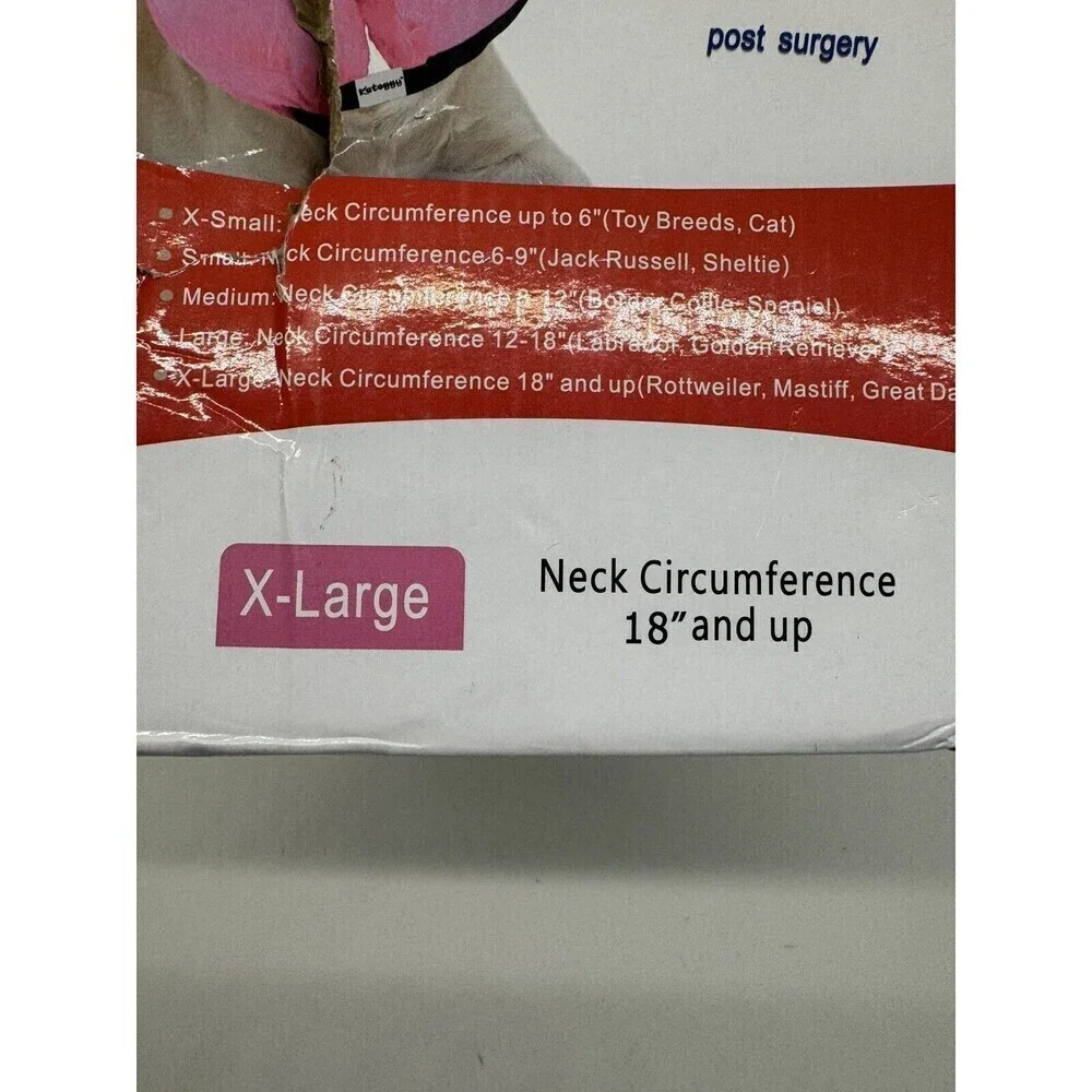 dog Katoggy inflatable collar for injuries, post surgery size XL 18